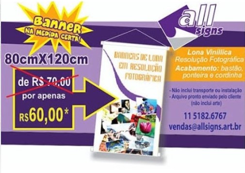 promoção banner